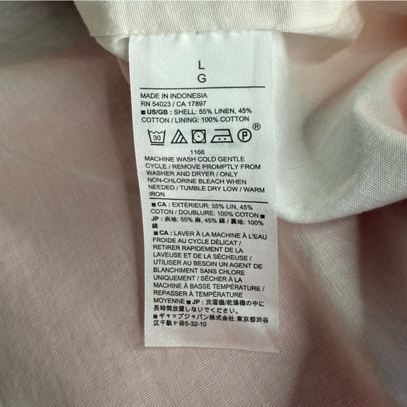 NEW NWT Banana Republic Brush Stroke Linen Blend Sleeveless Top Blouse LARGE - Picture 13 of 16